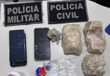 Drogas são apreendidas no bairro Loiola, em Lagarto, e duas pessoas são presas em ação conjunta das polícias Militar e Civil