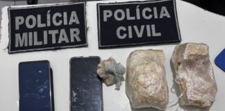 Drogas são apreendidas no bairro Loiola, em Lagarto, e duas pessoas são presas em ação conjunta das polícias Militar e Civil