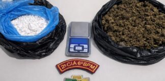 Dois homens são presos por tráfico de drogas durante ação da PM em Salgado