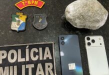 Dupla é presa por suspeita de tráfico de drogas no Povoado Boeiro em Lagarto