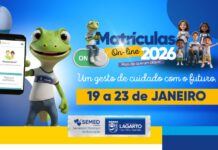 Matrículas on-line para a Rede Municipal de Lagarto iniciam na próxima segunda, 19