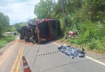 Motociclista morre após colisão frontal com caminhão na SE-282 entre Boquim e Estância