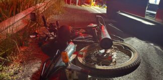 Motociclista fica ferido após colidir em cabeceira de ponte na SE-270, em Simão Dias
