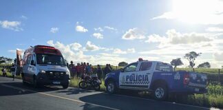Motociclista fica ferido após cair da motocicleta na SE-170, entre Campo do Brito e São Domingos