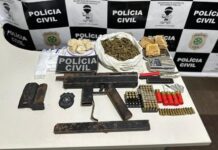 Polícia Civil apreende drogas e armas escondidas em área de mata em Estância