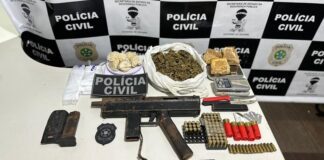 Polícia Civil apreende drogas e armas escondidas em área de mata em Estância