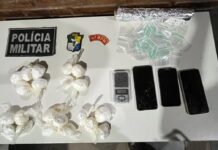 Três homens são presos por suspeita de tráfico de drogas em Estância