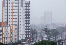 Previsão do tempo aponta chuva em todo o estado até terça-feira