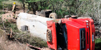Acidente entre carro e caminhão-pipa deixa dois mortos e dois feridos em Poço Redondo