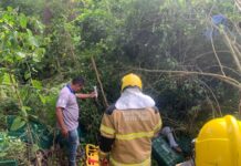 Caminhoneiro fica ferido após caminhão cair de ponte entre Pinhão e Simão Dias