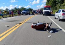 Motociclista morre após colisão com caminhonete na SE-100, em Indiaroba