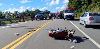 Motociclista morre após colisão com caminhonete na SE-100, em Indiaroba