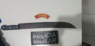 Homem é preso no povoado Brejo, em Lagarto, por agredir companheira e ameaçá-la com um facão