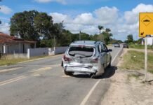 Colisão traseira deixa duas pessoas feridas na SE-160, em Boquim